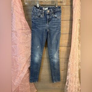 Levi's Kids Skinny Jeans Denim Blue Size 7 Regular Adjustable Waist